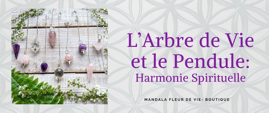 L'arbre de vie et le pendule : harmonie spirituelle - Mandala Fleur de vie