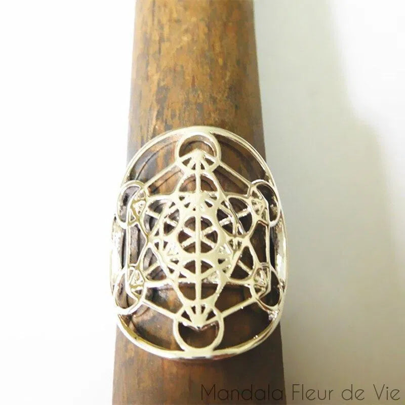 Bague Fleur de Vie Cube de Métatron