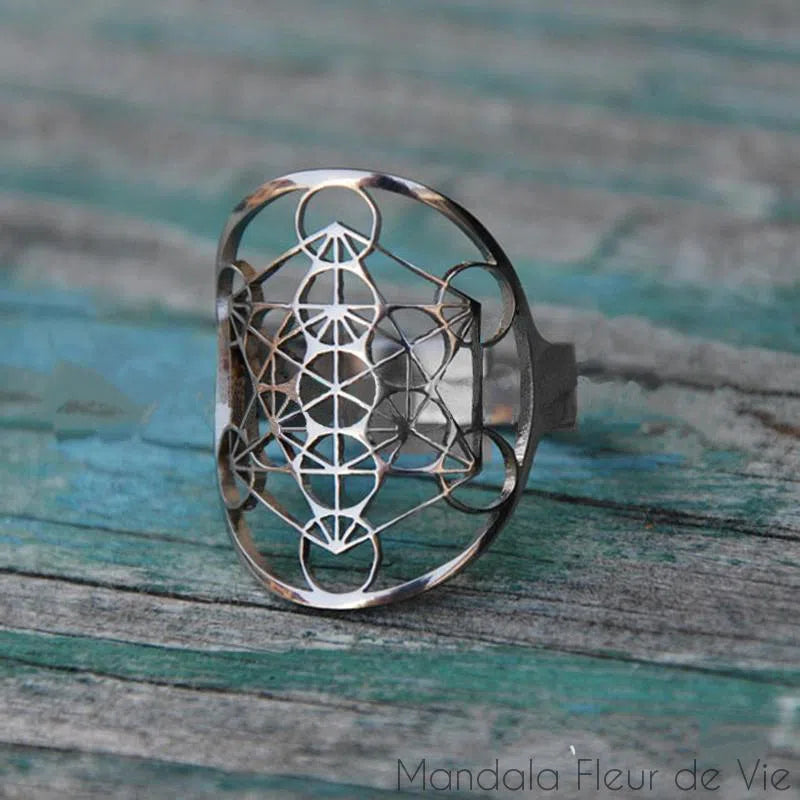 Bague Fleur de Vie Cube de Métatron