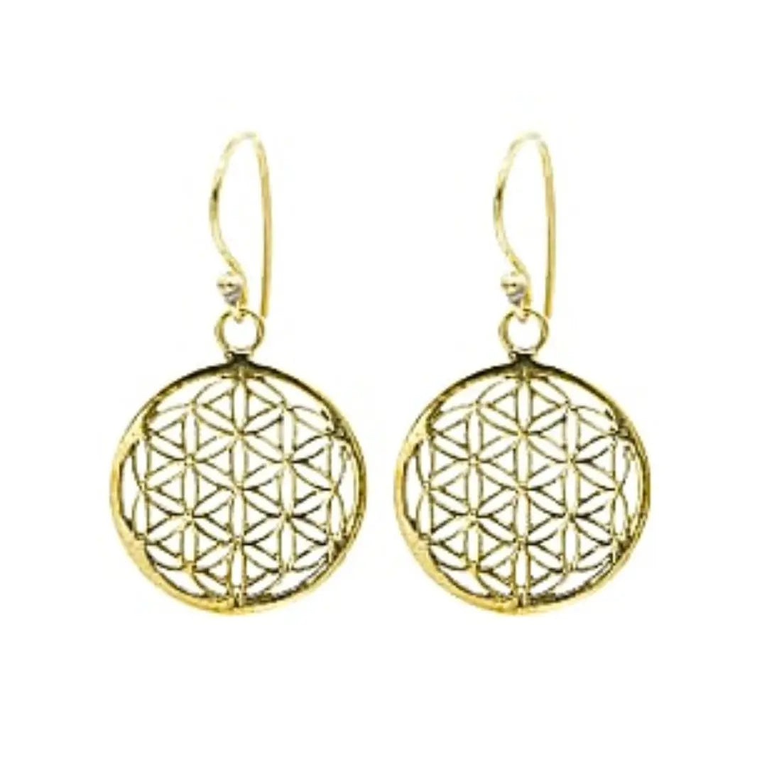 boucle d oreille fleur de vie
