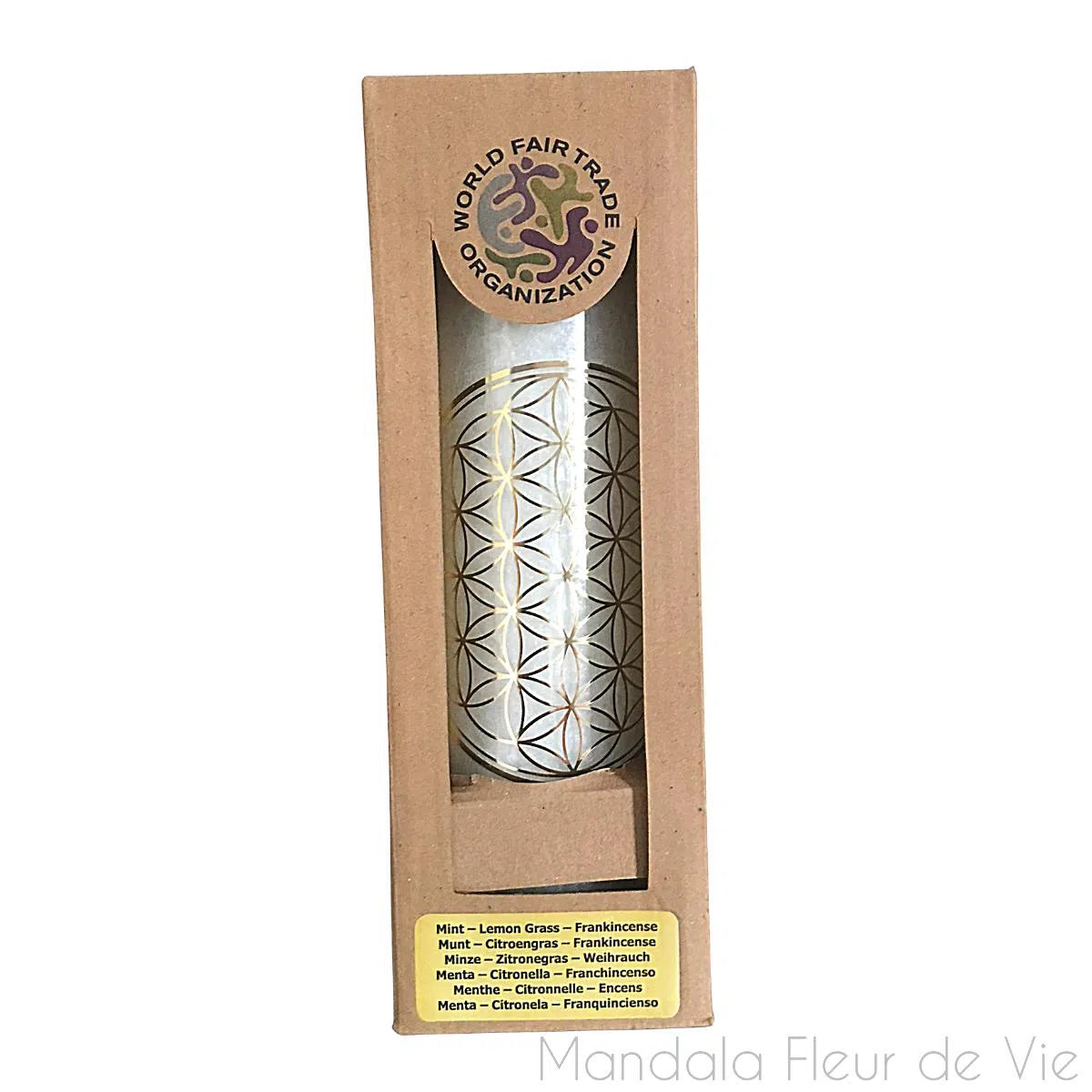 Bougie Fleur de Vie Or