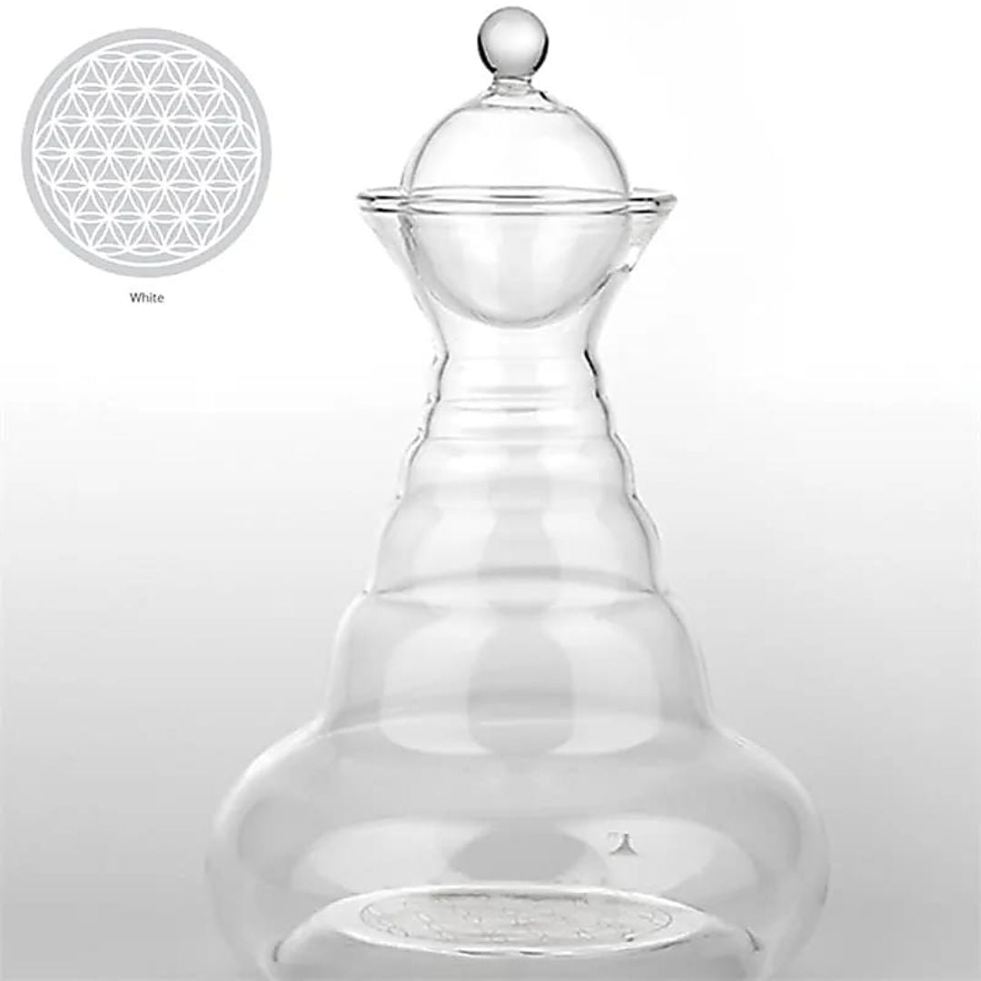 carafe fleur de vie Alladin blanche