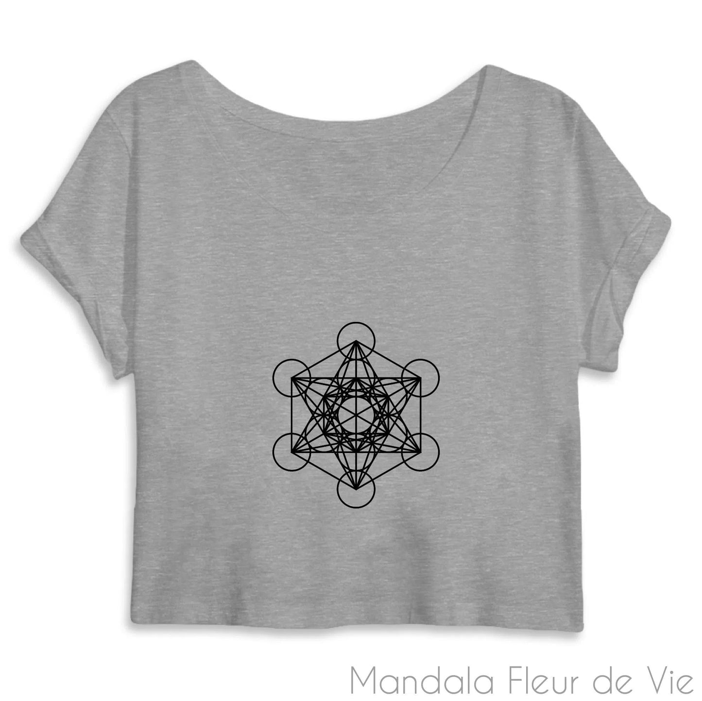 Crop Top Femme Cube de Métatron