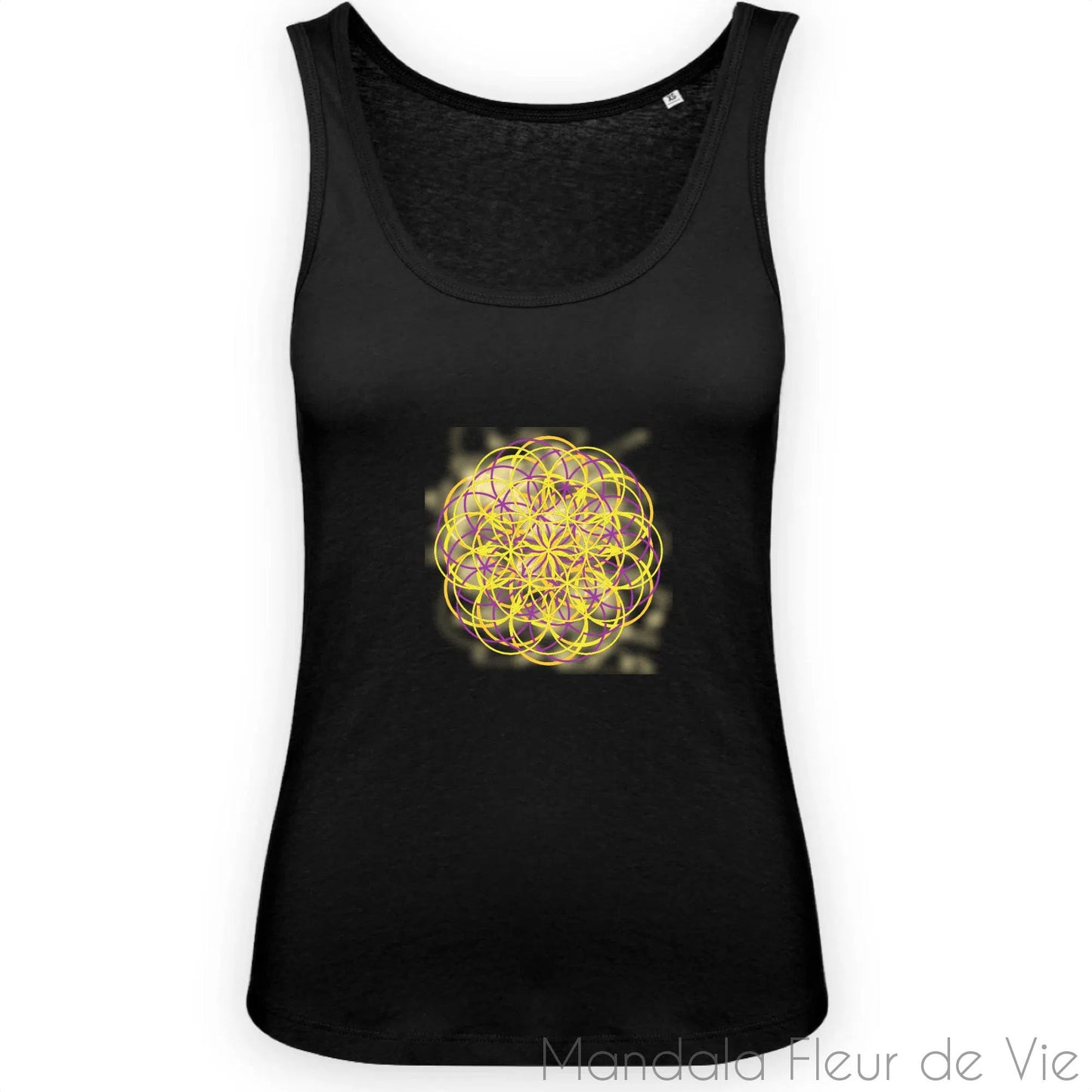 Débardeur Femme en Coton Bio "Feu d'Artifice de Fleurs de Vie"