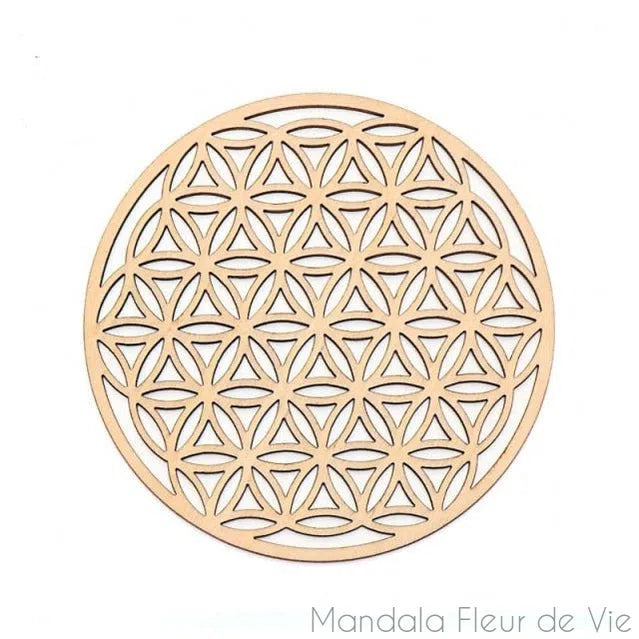 Fleur de Vie en Bois 10 cm - Mandala Fleur de vie