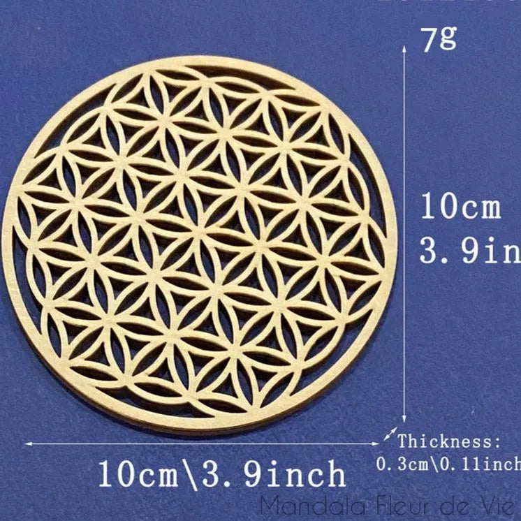 Fleur de Vie en Bois 10 cm - Mandala Fleur de vie