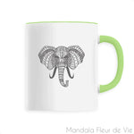 Mug en céramique <br> Mandala Éléphant
