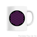 Mug Fleur de vie Violet/Noir