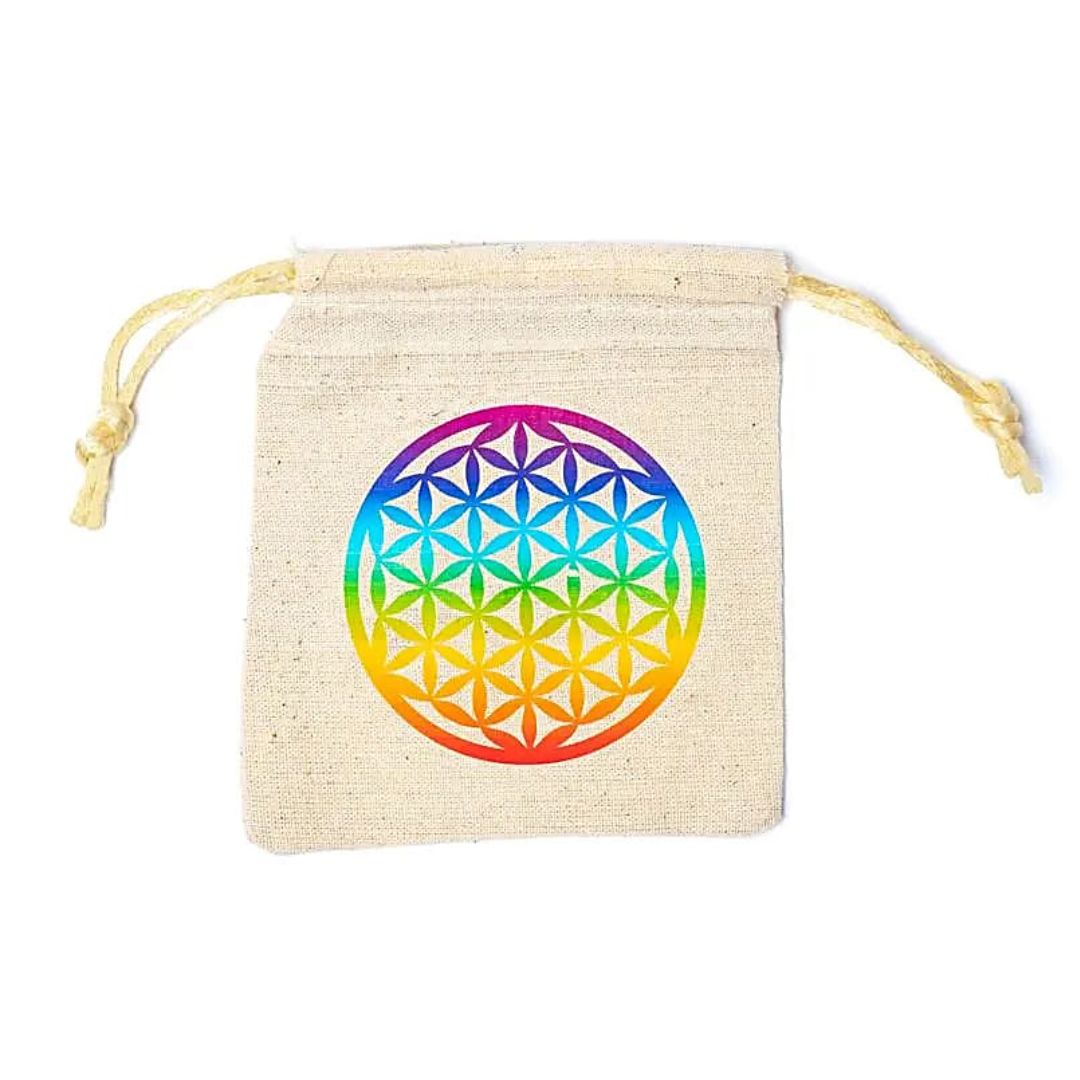 Pochette Fleur de Vie 7 Chakras Mandala Fleur de vie