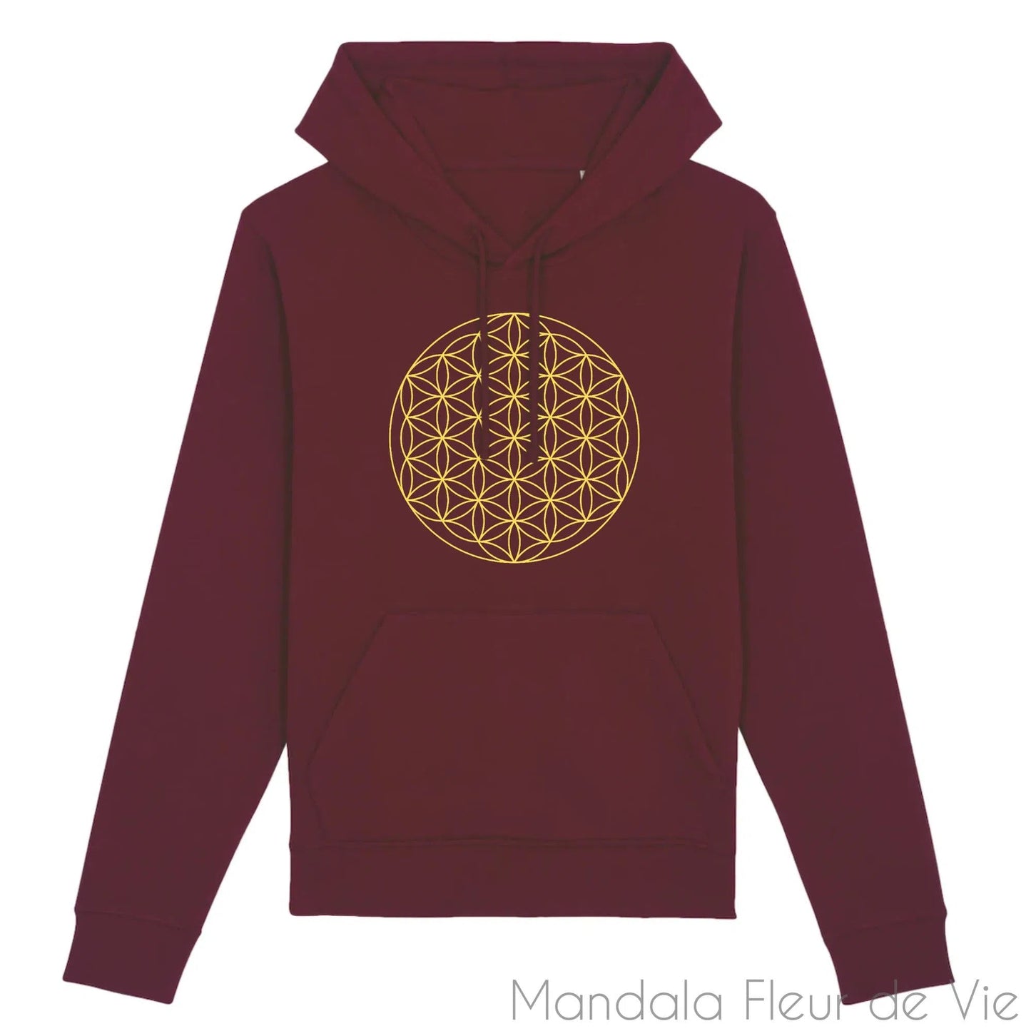 Sweat Made in France Fleur de Vie Jaune - Mandala Fleur de vie