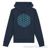 Sweat Made in France<br>Fleur de Vie Turquoise