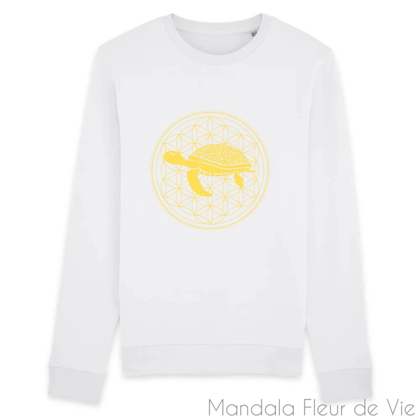 Sweat en Coton Bio Mandala Fleur de Vie Tortue