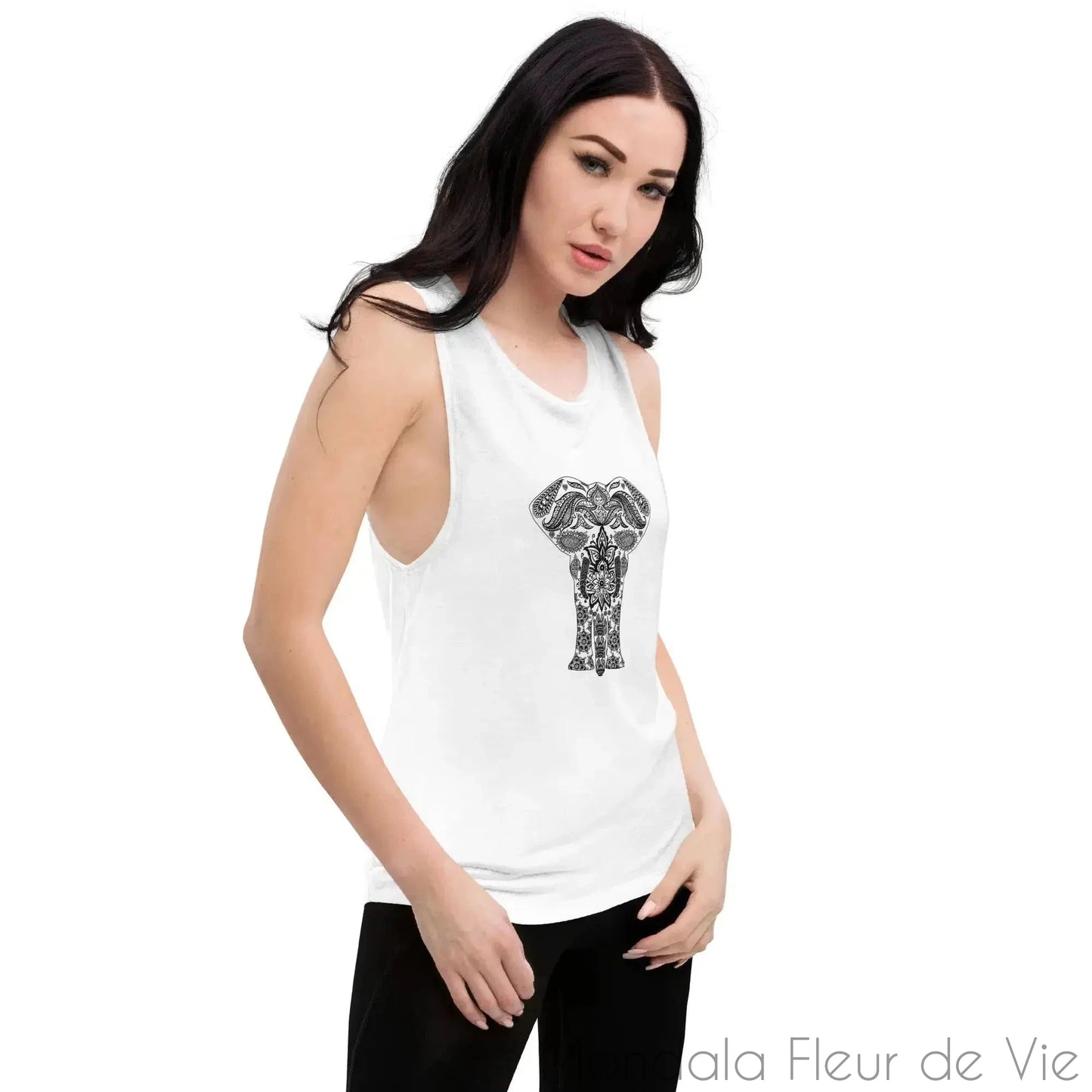 Débardeur Yoga Femme "Mandala éléphant"