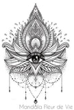Tatouage Mandala Lotus Œil