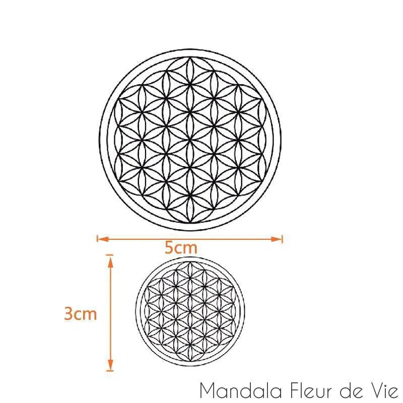 Tatouage Temporaire Fleur de Vie Mandala Fleur de vie