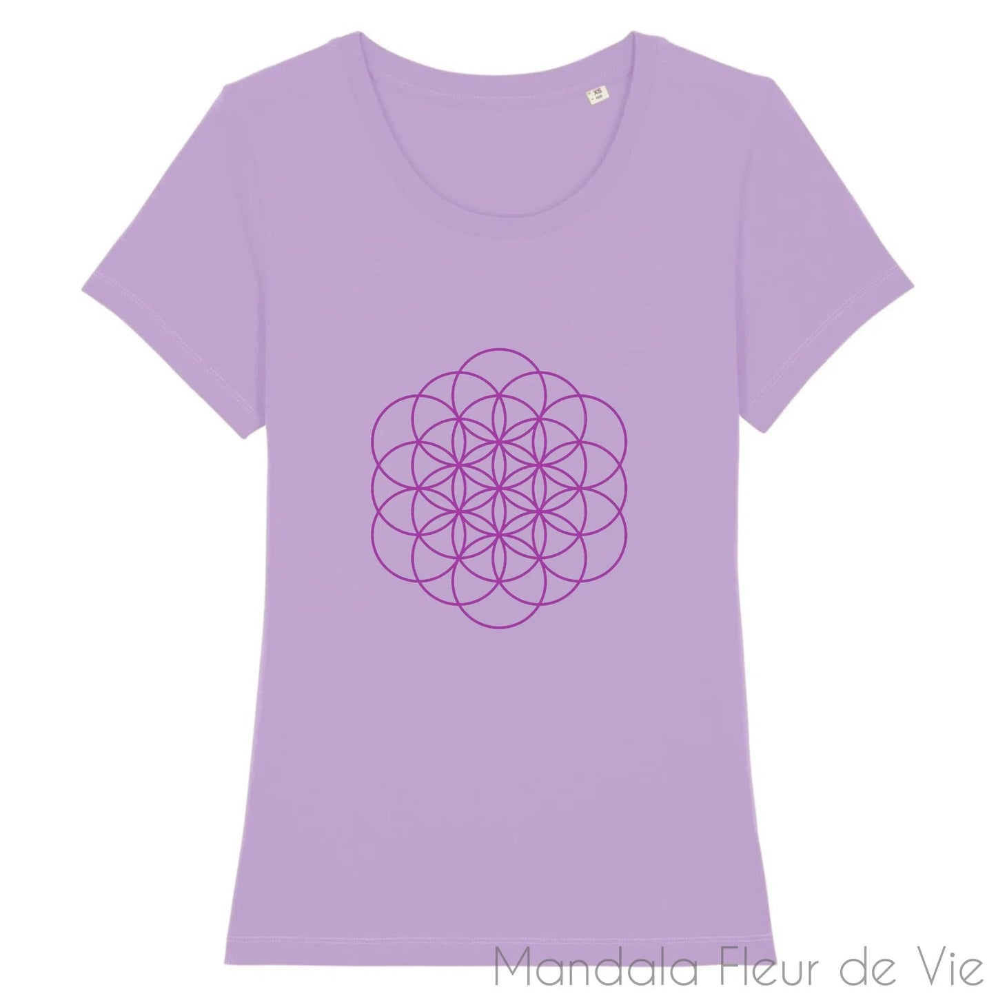 Tee Shirt Femme Fleur de Vie Violette