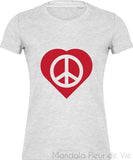 Tee shirt Vintage Peace & Love "Cœur"