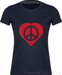 Tee shirt Vintage Peace & Love "Cœur"