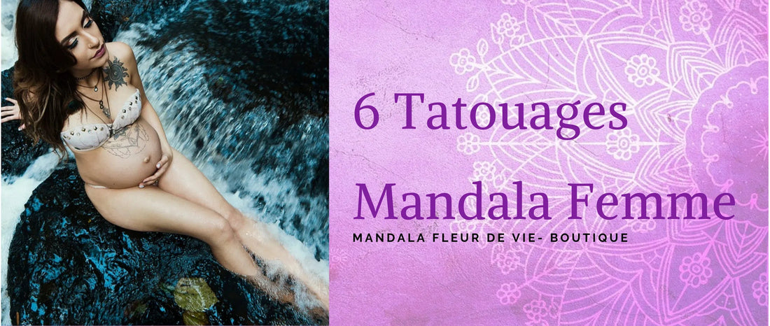 6 Tatouages Mandala Femme - Mandala Fleur de vie