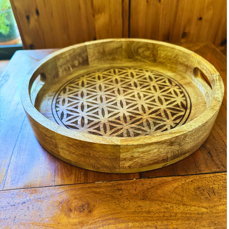 Plateaux Fleur de Vie & Supports sacrés – Harmonie, énergie et beauté du geste