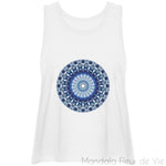 Débardeur court - Mandala Bleu Mandala Fleur de vie