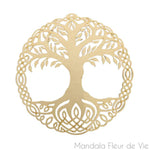Arbre de Vie en Bois 20 cm - Mandala Fleur de vie