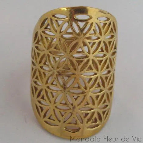 bague fleur de vie or