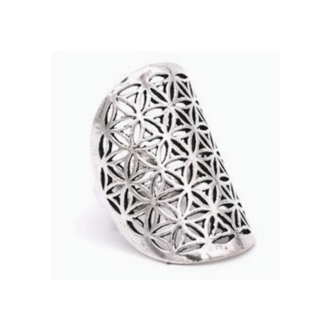 Bague Fleur de Vie Couleur Argent