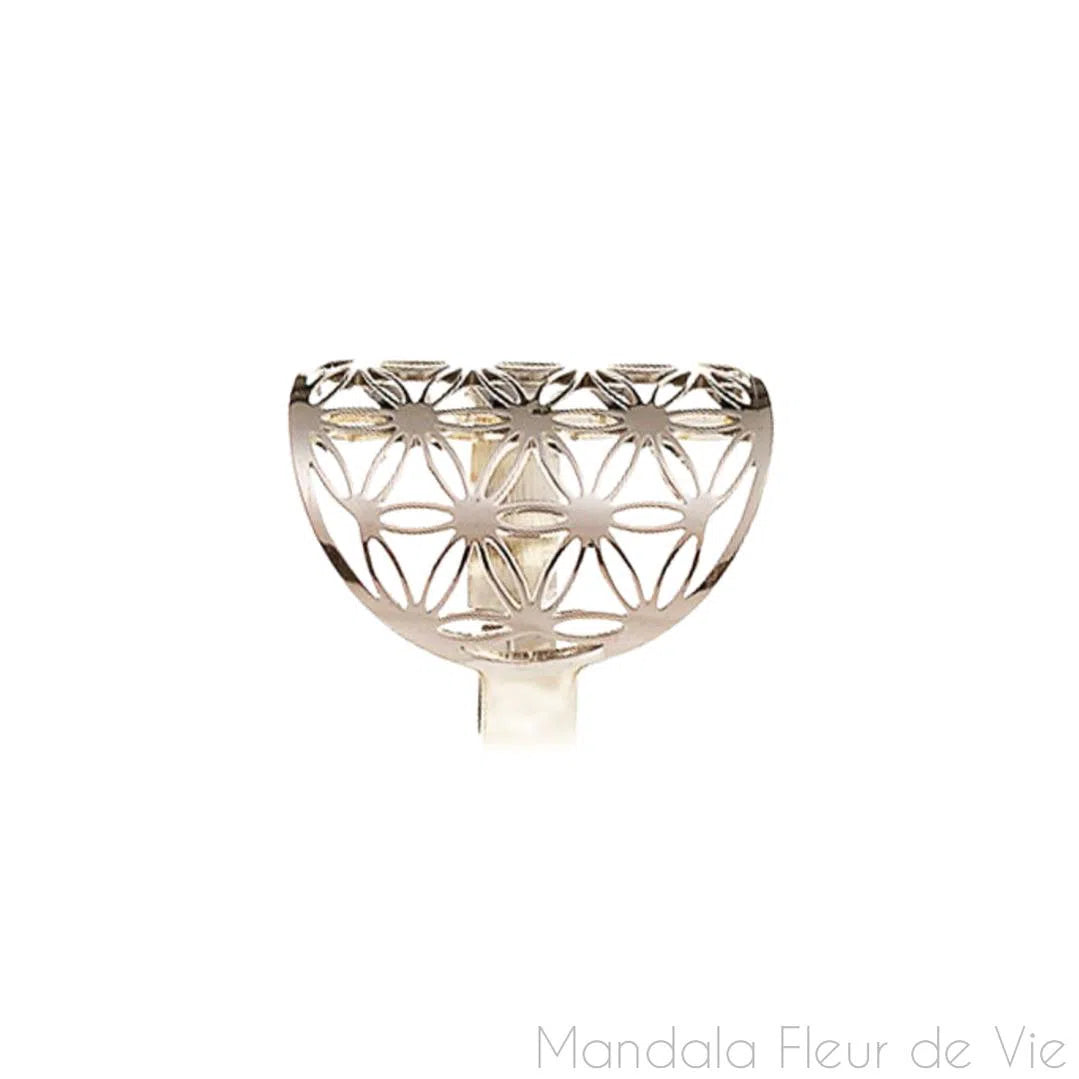 Bague Fleur de VieAcier Couleur Argent