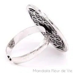 Bague Fleur de Vie Ronde (laiton) - Mandala Fleur de vie