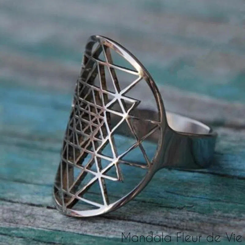 Bague Mandala Sri Yantra Mandala Fleur de vie