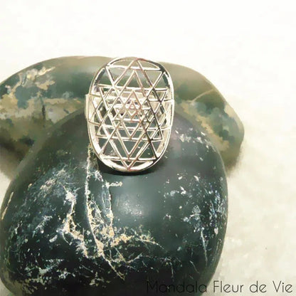 Bague Mandala Sri Yantra Mandala Fleur de vie