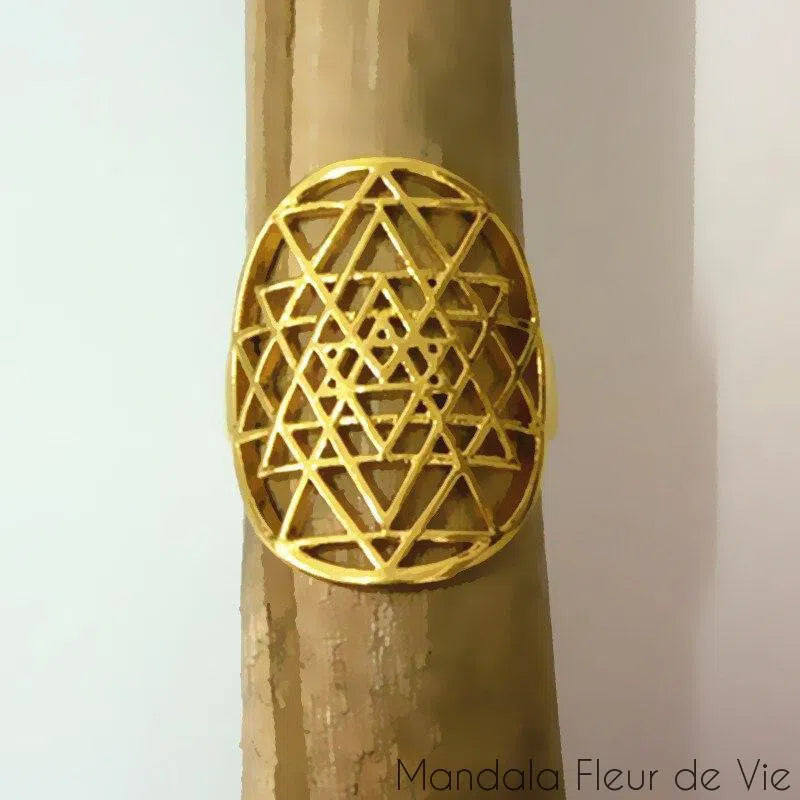 Bague Mandala Sri Yantra Mandala Fleur de vie