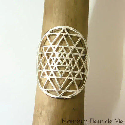 Bague Mandala Sri Yantra Mandala Fleur de vie