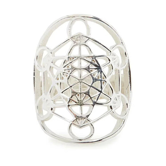 Bague Metatron Argent - Mandala Fleur de vie