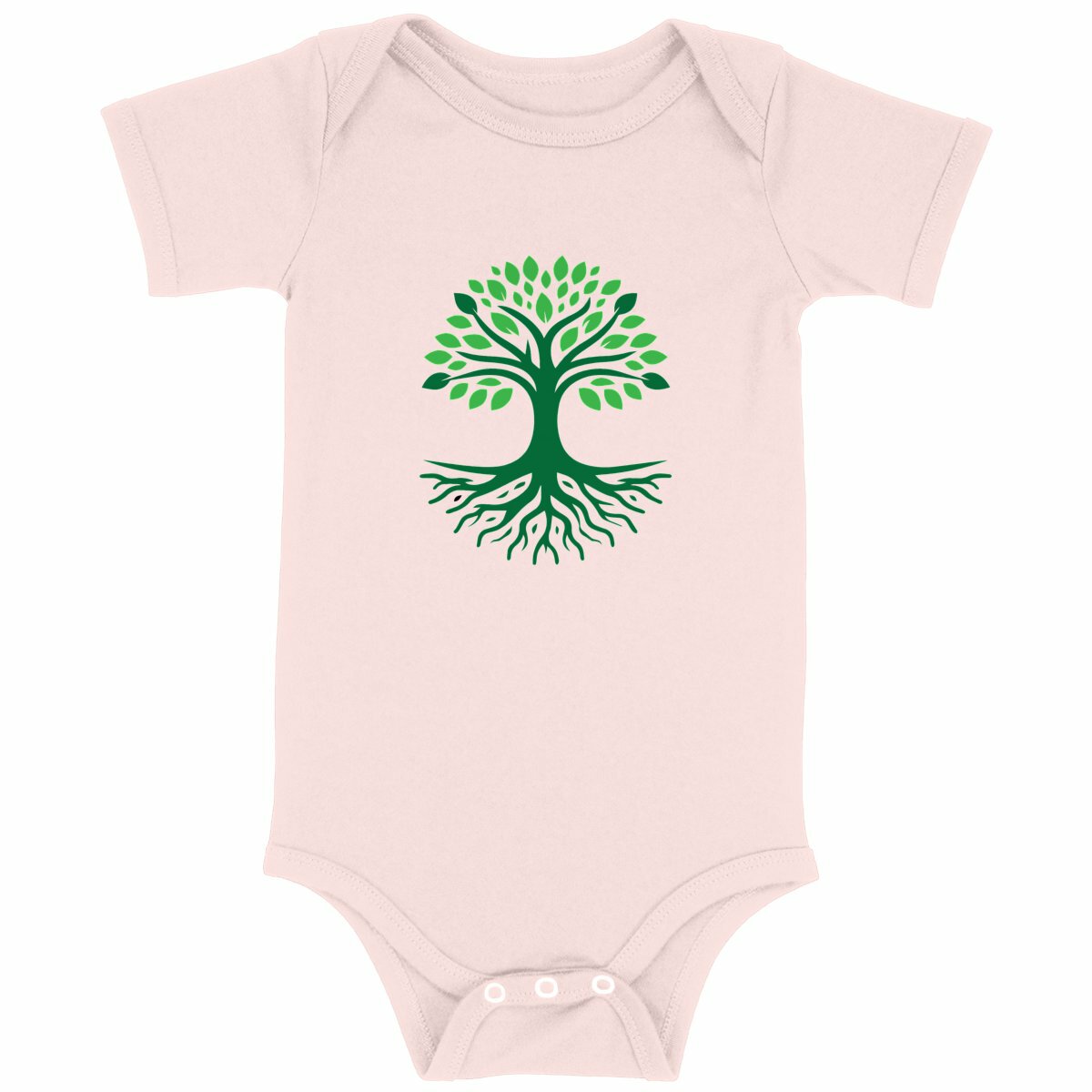 Body Bébé Arbre de Vie – Coton Bio Doux et Naturel - face_rose