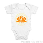 Body Bébé en Coton Bio Lotus Fleur de Vie Yoga