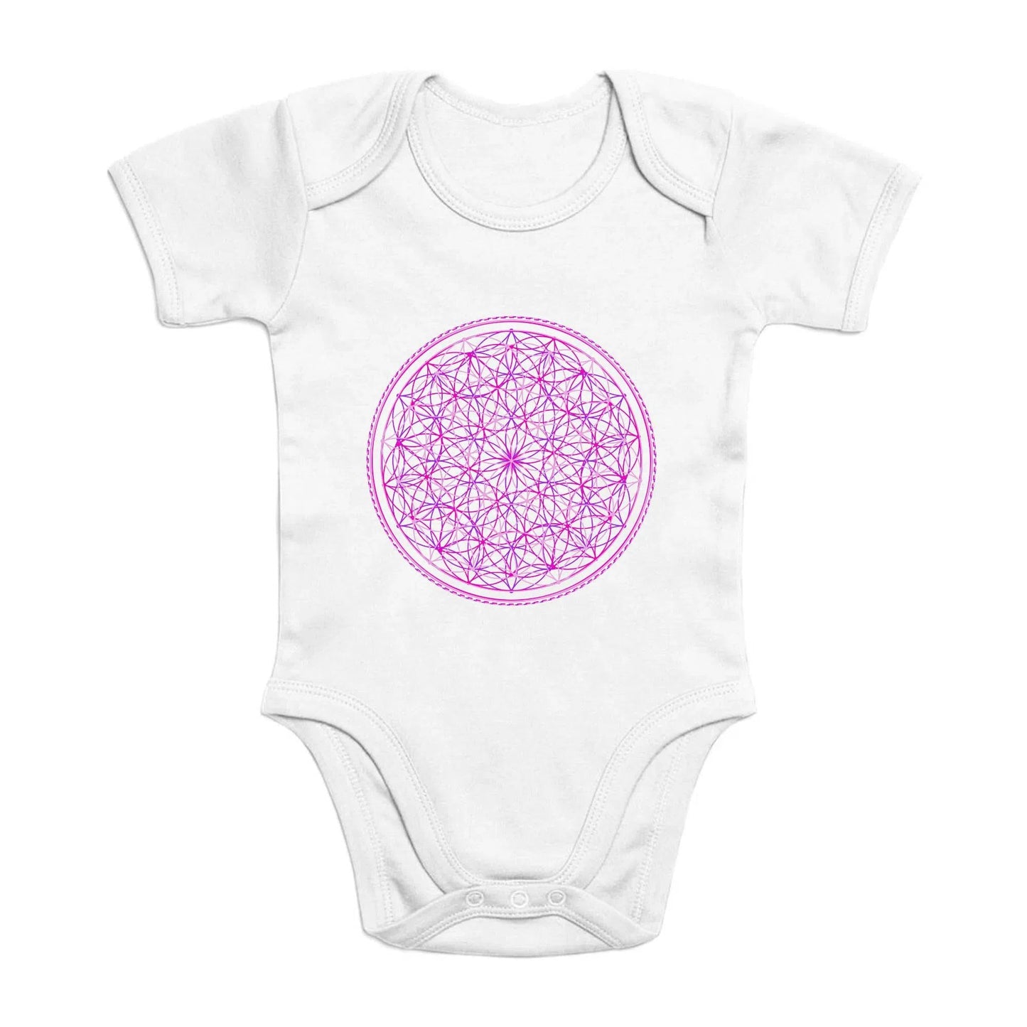 Body Bébé en Coton Bio Spiritualité Fleur de Vie Mandala Fleur de vie