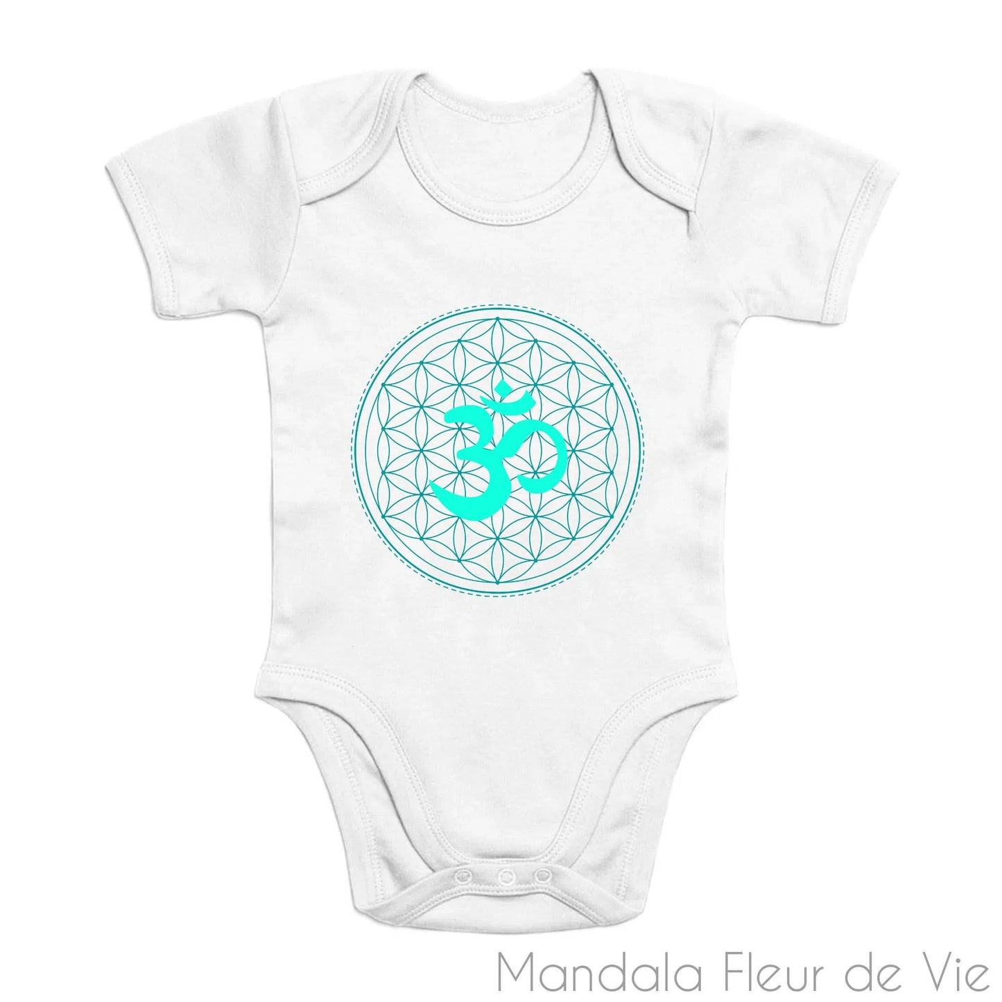 Body Bébé en Coton Bio "Fleur de Vie Om"