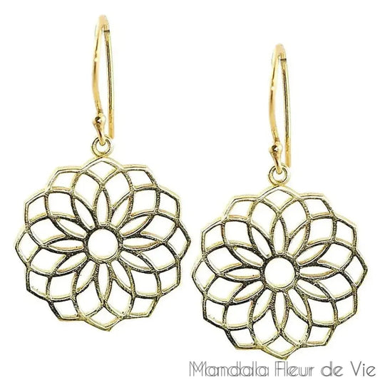 Boucles d'Oreilles Mandala Graine de Vie - Mandala Fleur de vie