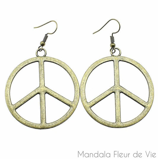 Boucles d'oreilles Peace and Love