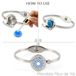 Bracelet Diffuseur d'Huile Essentielle <br> Mandala Fleur de Vie
