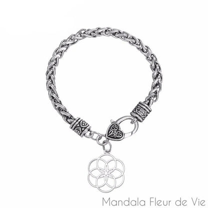 Bracelet Fleur de Vie "Graine de Vie" (Acier)