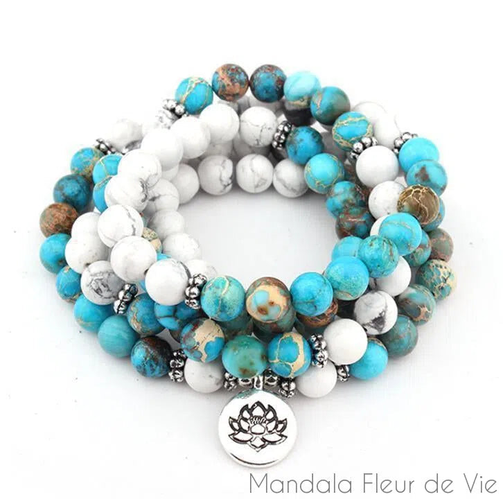 Bracelet Mandala Howlite Naturelle