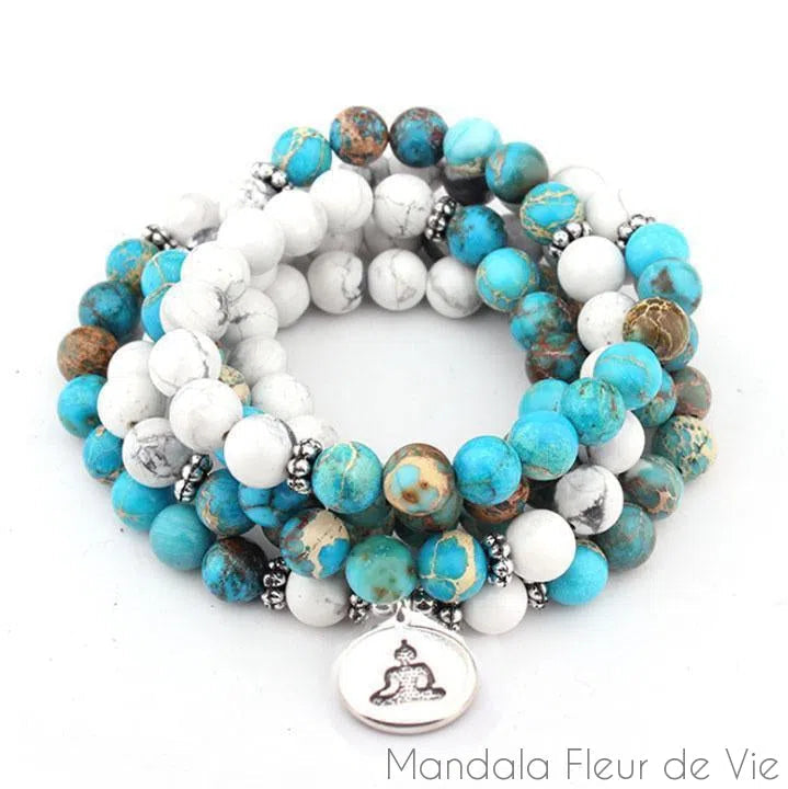 Bracelet Mandala Howlite Naturelle