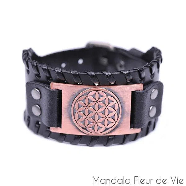 Bracelet  motif Fleur de vie Mandala Fleur de vie