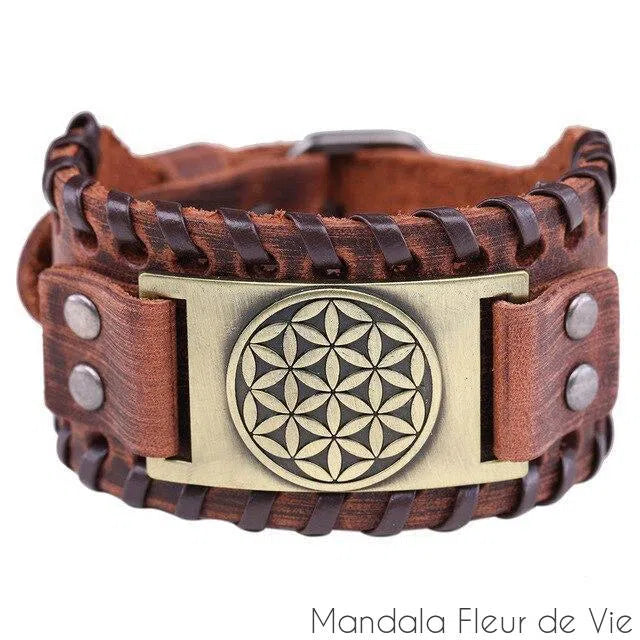 Bracelet  motif Fleur de vie Mandala Fleur de vie