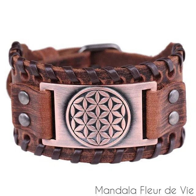 Bracelet  motif Fleur de vie Mandala Fleur de vie