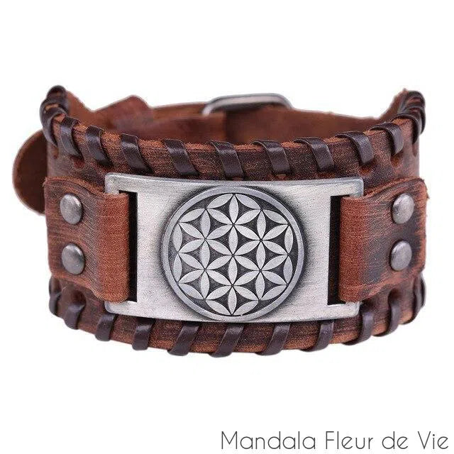 Bracelet  motif Fleur de vie Mandala Fleur de vie