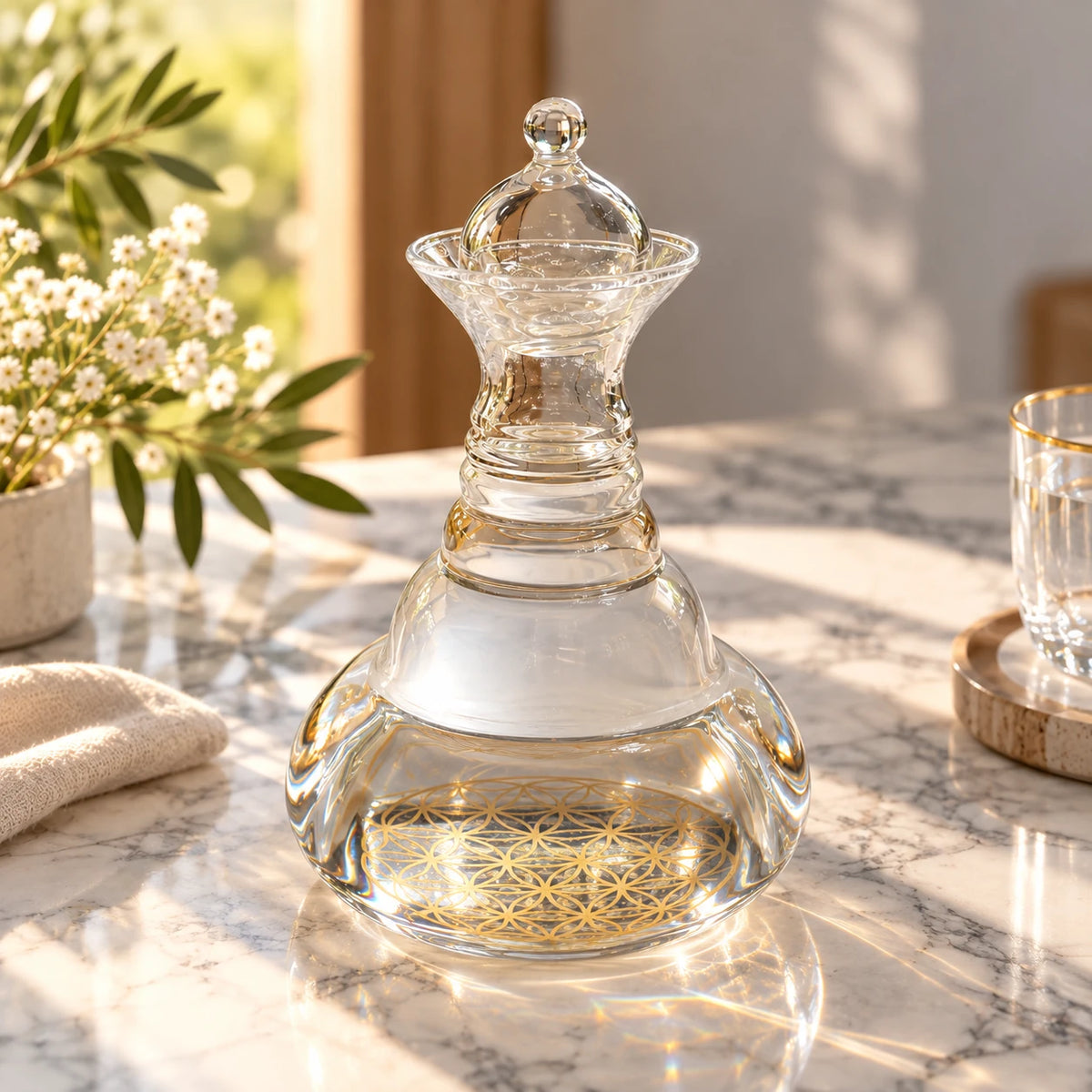 carafe fleur de vie